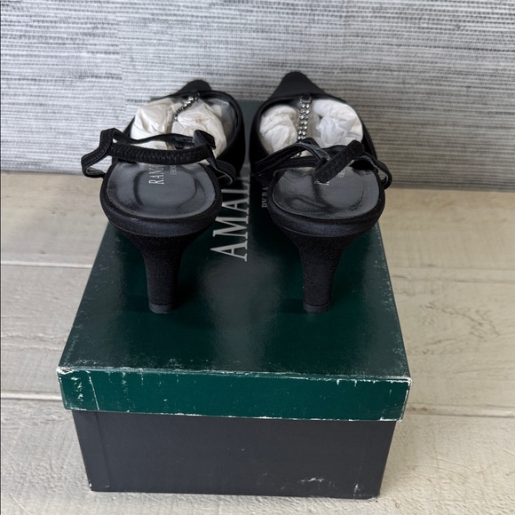 NWT Rangoni Women's Black Pointed Slingback Heels w Box - Picture 3 of 8